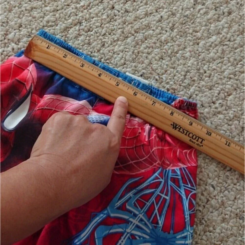 Boys Marvel Spider Swim Shorts - Blue & red size 5
